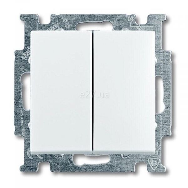 Перемикач прохідний 2-клавішний ABB 2CKA001012A2144 Basic55 2006/6/6 UC-94-507