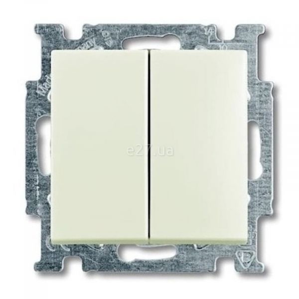 Перемикач прохідний 2-клавішний ABB 2CKA001012A2191 Basic55 2006/6/6 UC-96-507