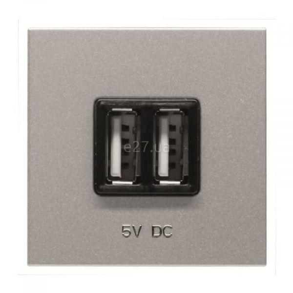 Розетка USB ABB 2CLA228500N1301 Zenit N2285 PL