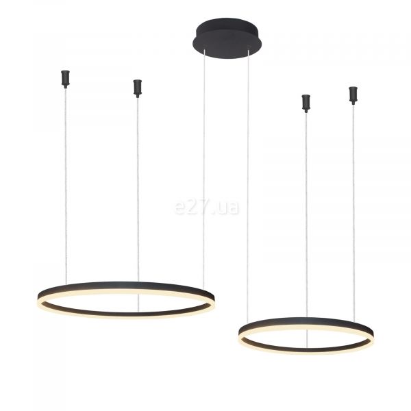 Люстра Azzardo AZ4978 Halo Pendant 80+60 CCT Bluetooth BK + Remote Control