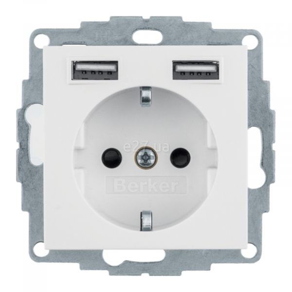 Розетка 220В з USB Berker 48031909 S.1/B.3/B.7
