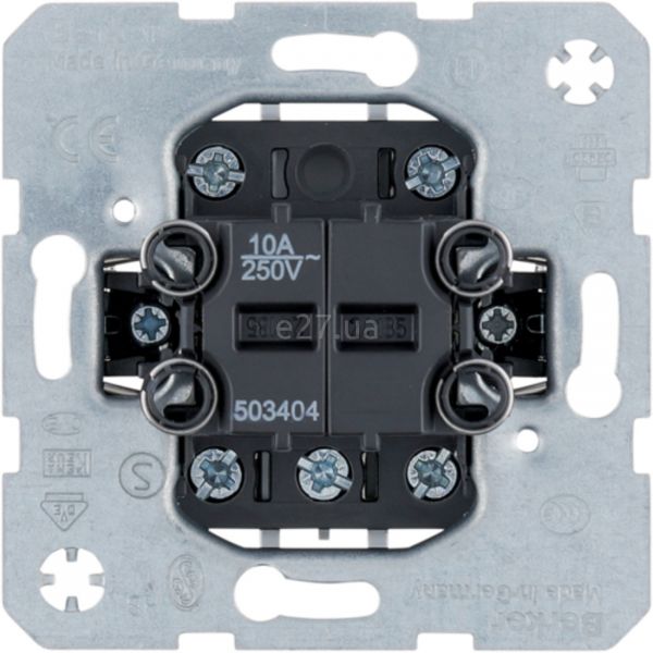 Вимикач без фіксації 2-клавішний Berker 503404