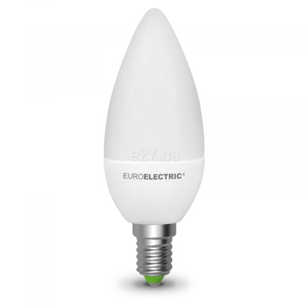 Лампа світлодіодна Euroelectric LED-CL-06144(EE) потужністю 6W. Типорозмір — CL38 з цоколем E14, температура кольору — 4000K