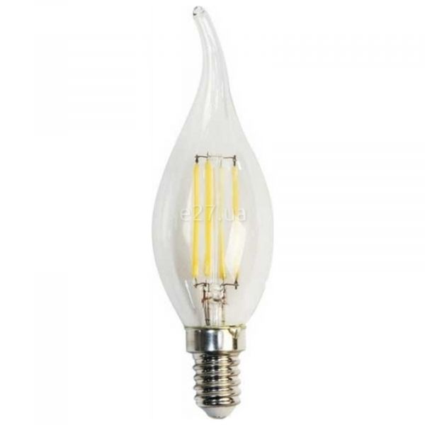 Лампа світлодіодна Feron 25576 потужністю 4W з серії Filament. Типорозмір — CF37 з цоколем E14, температура кольору — 4000K