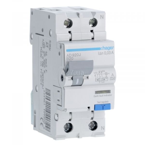Дифференциальный автомат Hager AD920J