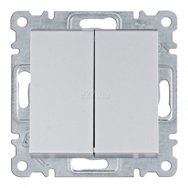 Переключатель проходной 2-клавишный Hager WL0052 Lumina