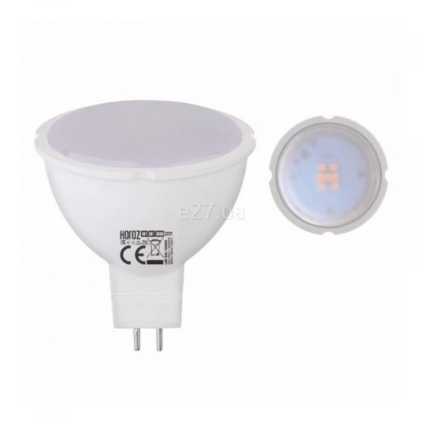 Лампа світлодіодна Horoz Electric 001-001-0006-011 потужністю 6W з серії Fonix. Типорозмір — MR16 з цоколем GU5.3, температура кольору — 6400K