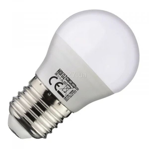 Лампа світлодіодна Horoz Electric 001-005-0006-061 потужністю 6W з серії Elite. Типорозмір — P45 з цоколем E27, температура кольору — 4200K