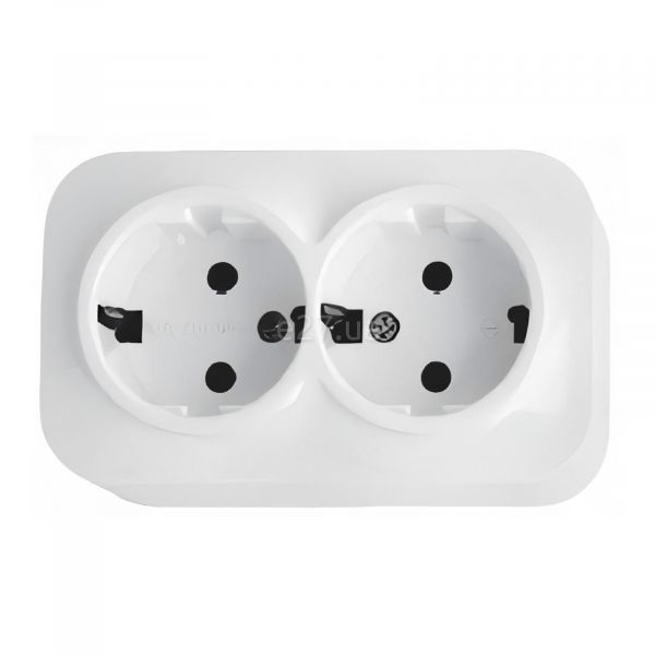 Розетка двойная 220В Horoz Electric 112-004-0002-010 Eva