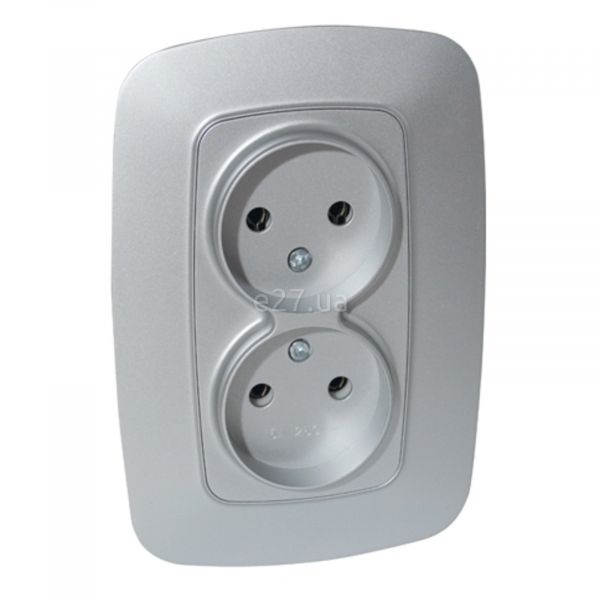 Розетка двойная 220В Horoz Electric 112-007-0007-020 Ela