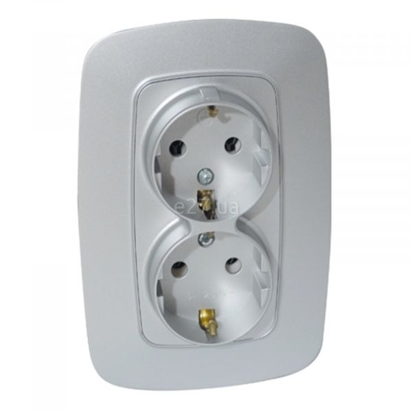 Розетка двойная 220В Horoz Electric 112-007-0008-020 Ela