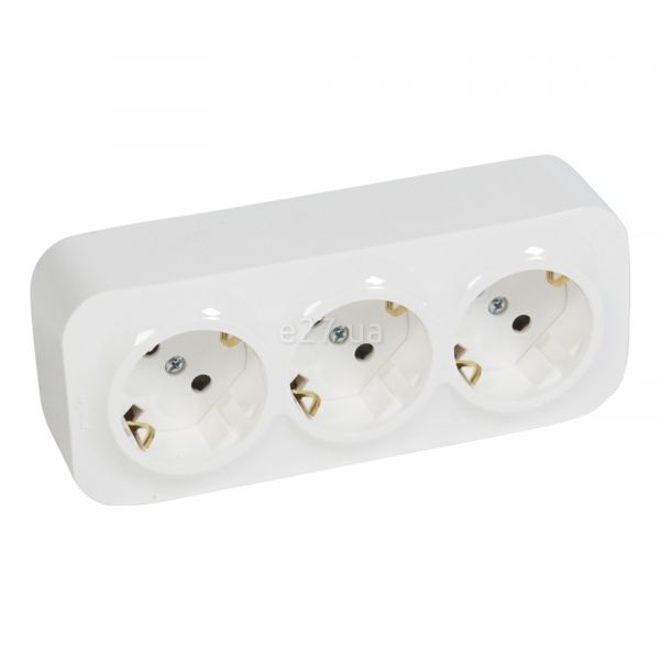 Розетка потрійна 220В Legrand 782418 Quteo