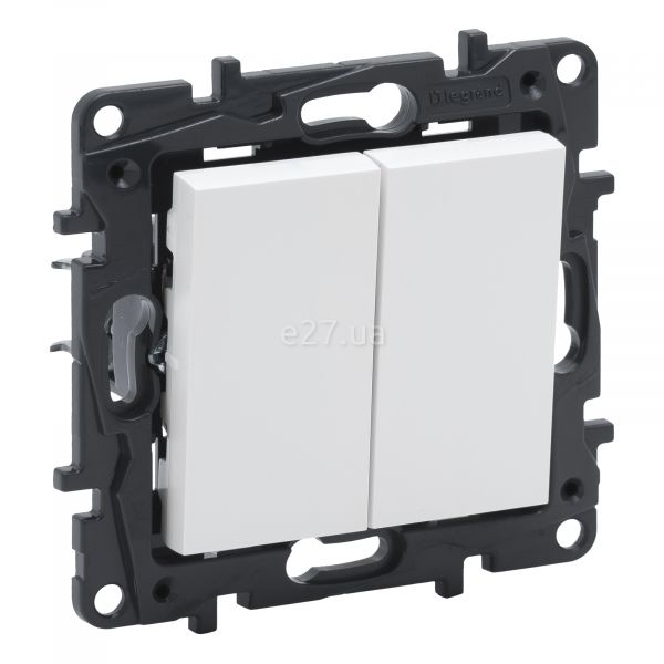 Выключатель без фиксации 2-клавишный Legrand 863112 Niloe Step