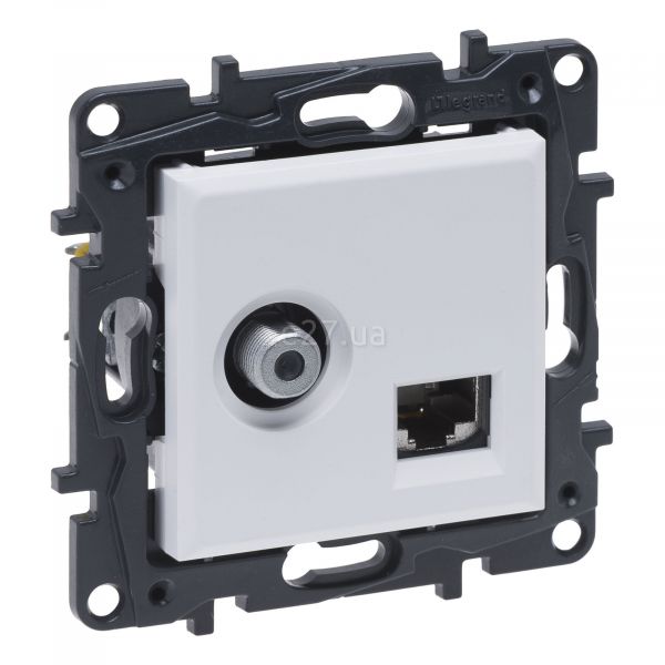 Розетка TV і RJ45 Legrand 863177 Niloe Step