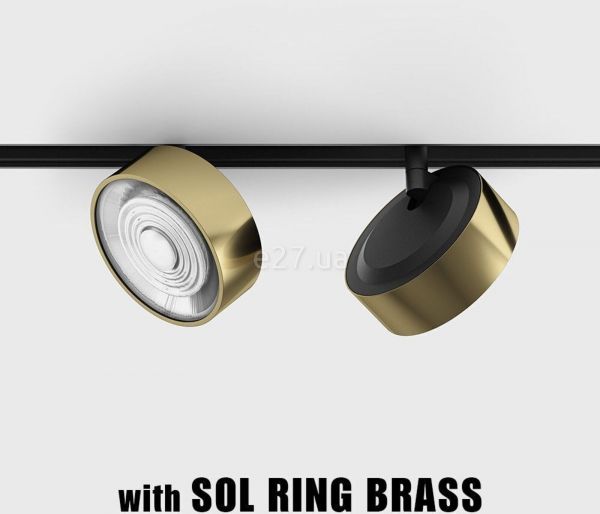 Магнитный трековый светильник LTX 06.9533.14.940.BK + SOL RING BRASS In_Line Sol