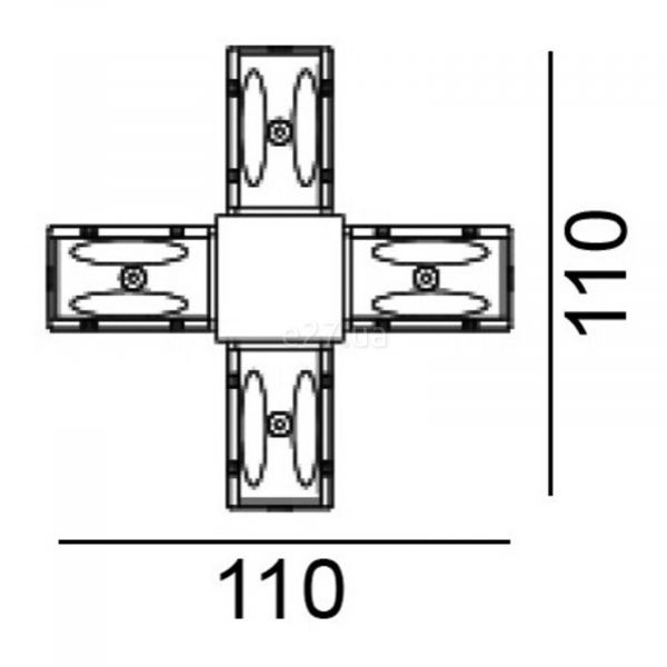 Х-з'єднання LTX 06.SEQHR.BK In_Line S Corner X
