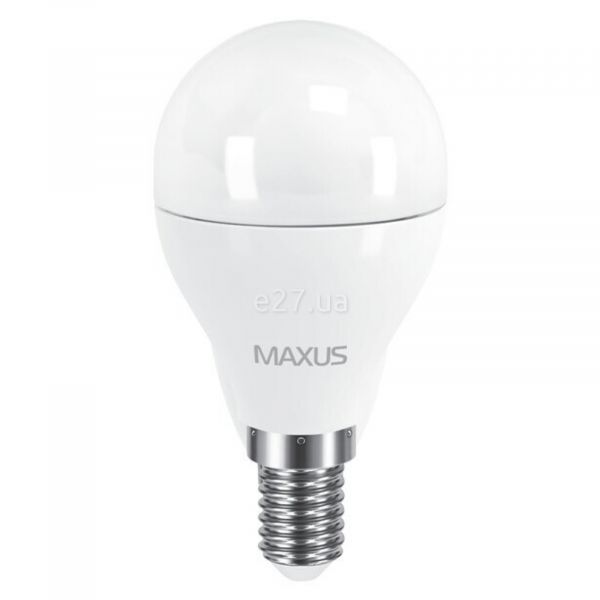 Лампа світлодіодна Maxus 1-LED-544 потужністю 6W. Типорозмір — G45 з цоколем E14, температура кольору — 4100K