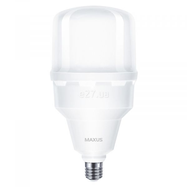 Лампа світлодіодна Maxus 1-MHW-7505 потужністю 50W з серії HW. Типорозмір — E40 з цоколем E27, температура кольору — 5000K