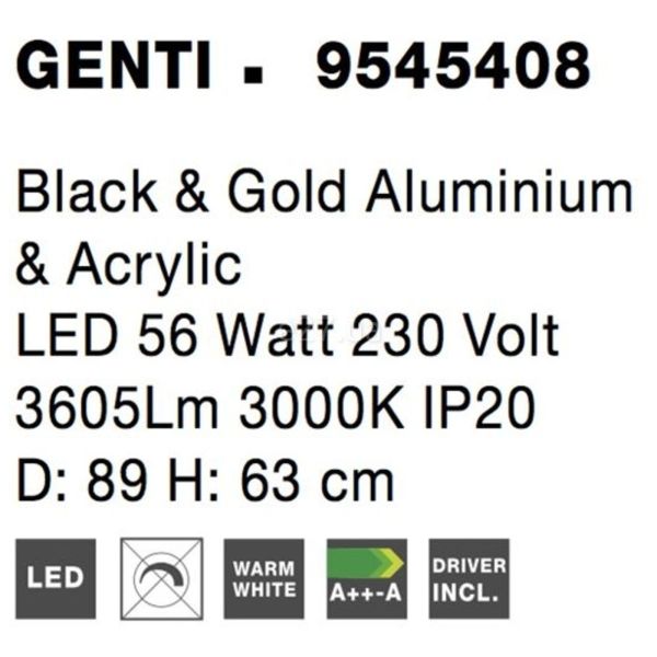 Зображення з інформацією про товар Nova Luce 9545408 Genti