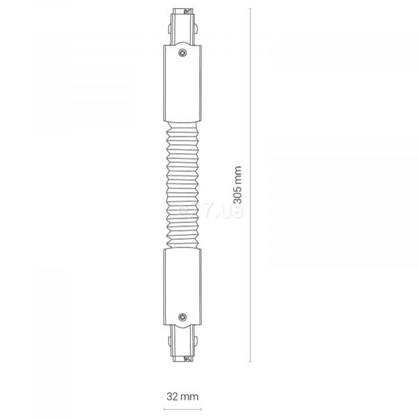 Розміри товару Nowodvorski 8700 Track CTLS Power Flex Connector, габарити