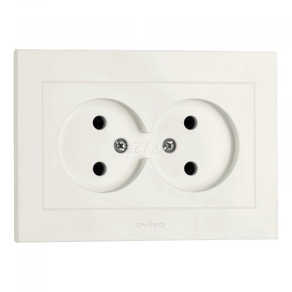 Розетка подвійна 220В Ovivo 400-010300-908 Grano Natural