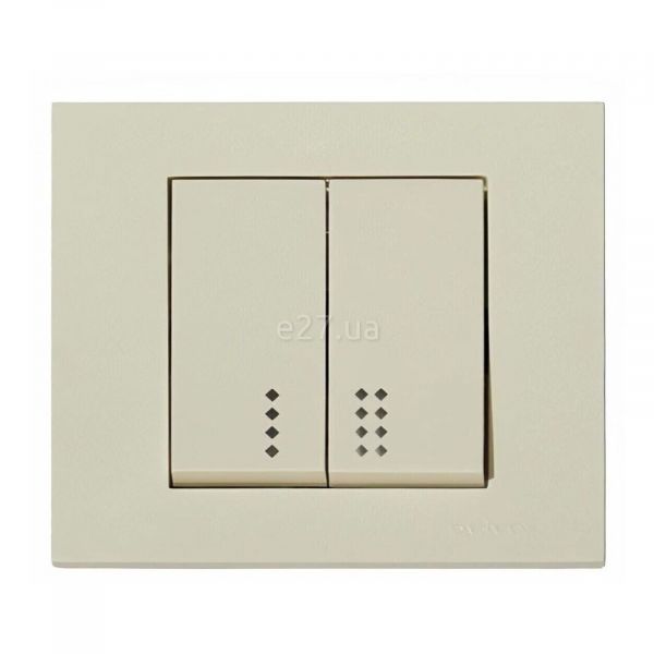 Вимикач 2-клавішний Ovivo 400-020200-203 Grano Natural