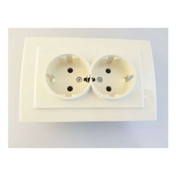 Розетка подвійна 220В Ovivo 401-020300-907 Mina Natural