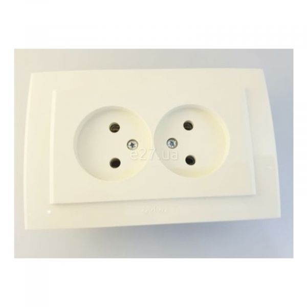 Розетка двойная 220В Ovivo 401-020300-908 Mina Natural