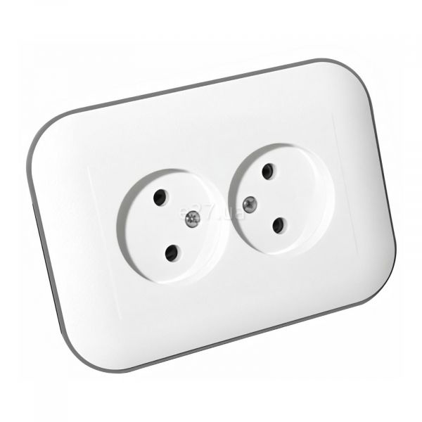 Розетка подвійна 220В Ovivo 404-010303-908 Prime Loft Natural