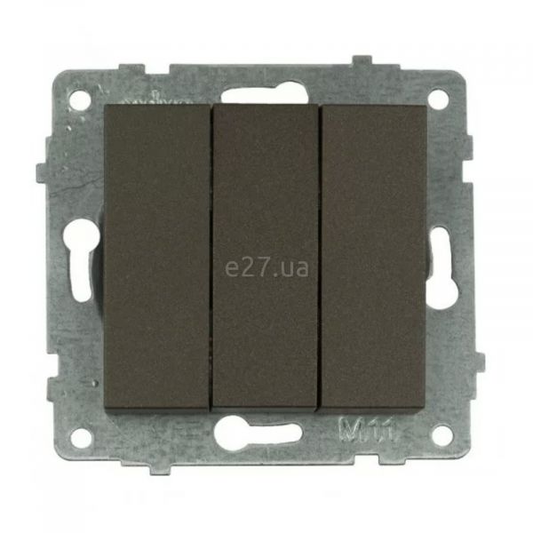Вимикач 3-клавішний Ovivo 600-000219-254 Grano