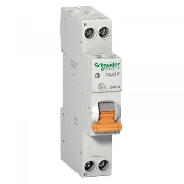 Диференціальний автомат Schneider Electric 12521 Домовой АД63 К