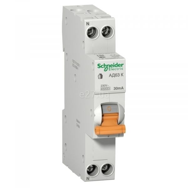 Дифференциальный автомат Schneider Electric 12525 Домовой АД63 К