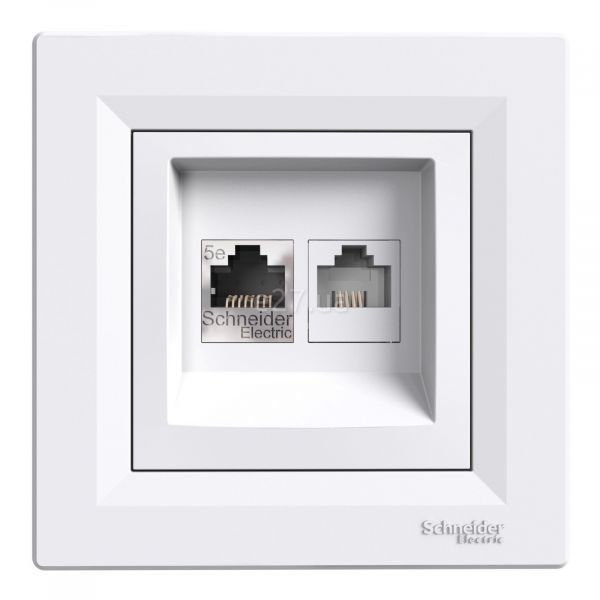 Розетка комп'ютерна, телефонна Schneider Electric EPH4900121 Asfora