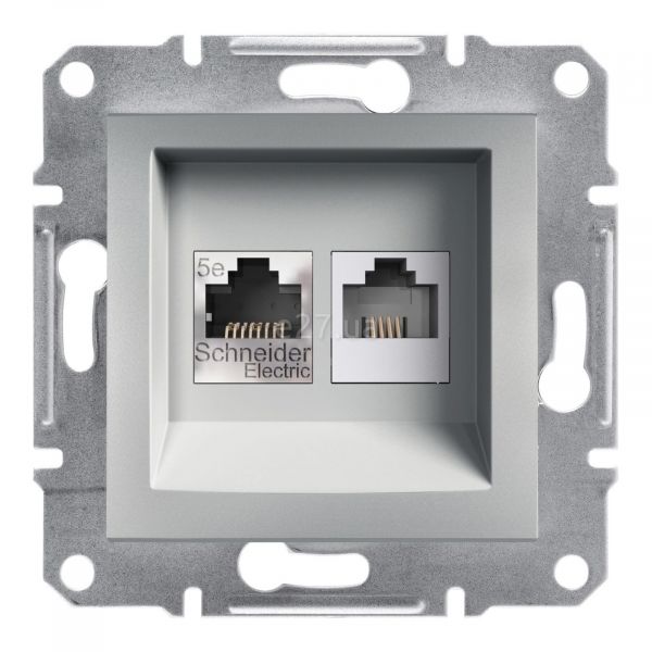 Розетка комп'ютерна, телефонна Schneider Electric EPH4900161 Asfora