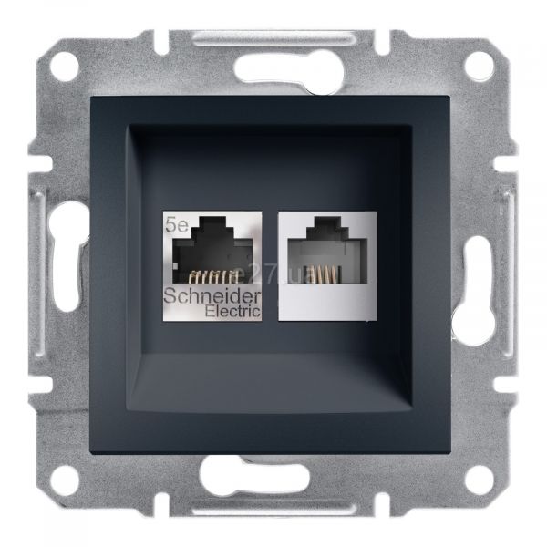 Розетка комп'ютерна, телефонна Schneider Electric EPH4900171 Asfora