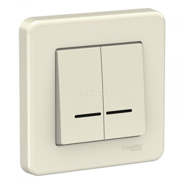 Вимикач 2-клавішний Schneider Electric LNA2000323 Leona