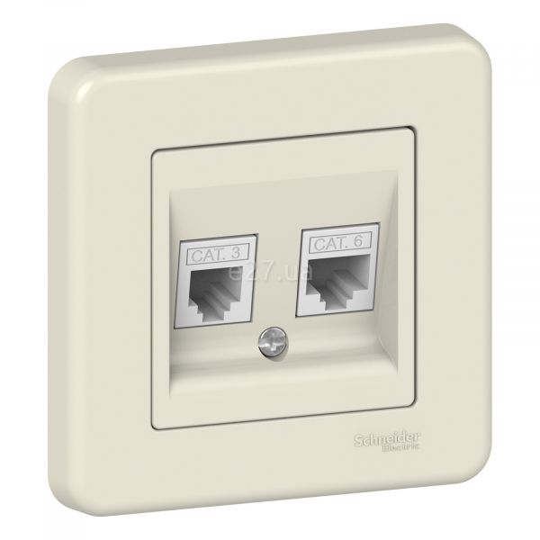 Розетка комп'ютерна, телефонна Schneider Electric LNA4900123 Leona