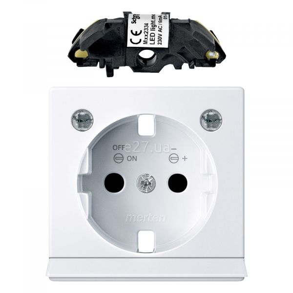 Лицевая панель розетки 220В Schneider Electric MTN2334-0325 Merten System M