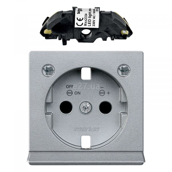 Лицьова панель розетки 220В Schneider Electric MTN2334-0460 Merten System M