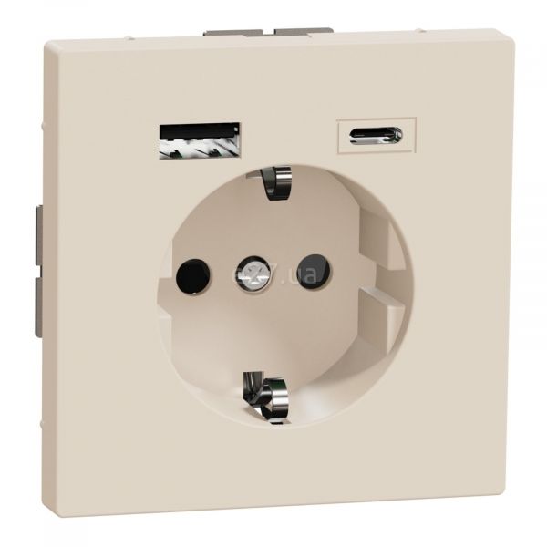 Розетка 220В с USB Schneider Electric MTN2367-6033 Merten D-Life