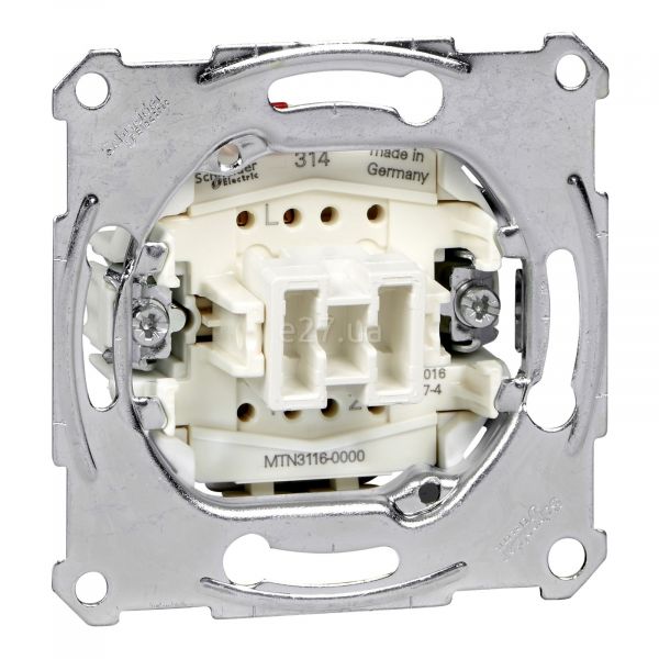 Перемикач прохідний 1-клавішний Schneider Electric MTN3116-0000 Merten QuickFlex