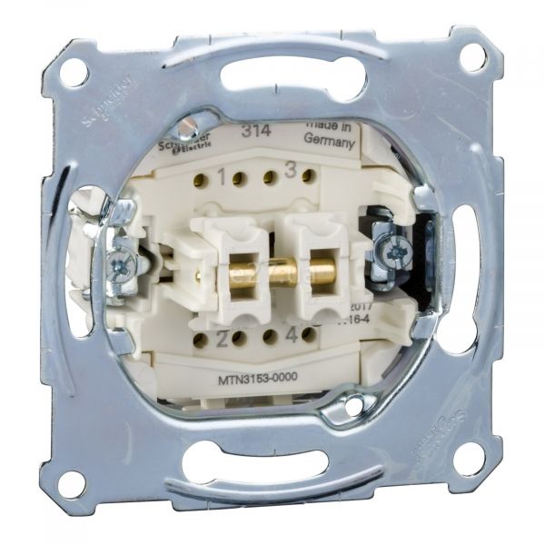 Вимикач без фіксації 2-клавішний Schneider Electric MTN3153-0000 Merten QuickFlex