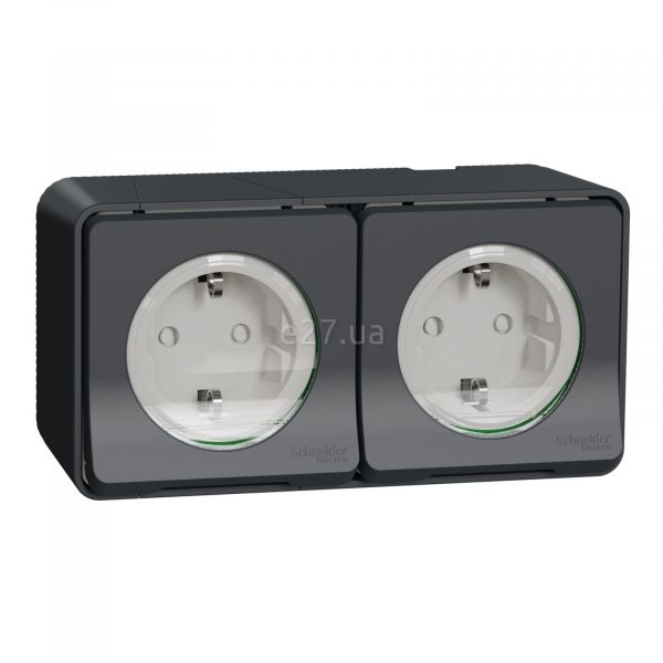 Розетка подвійна 220В Schneider Electric MUR36029 Mureva Styl