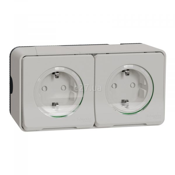 Розетка подвійна 220В Schneider Electric MUR39035 Mureva Styl
