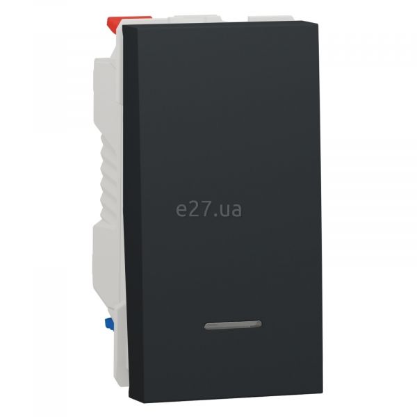 Переключатель проходной 1-клавишный Schneider Electric NU310354S Unica New