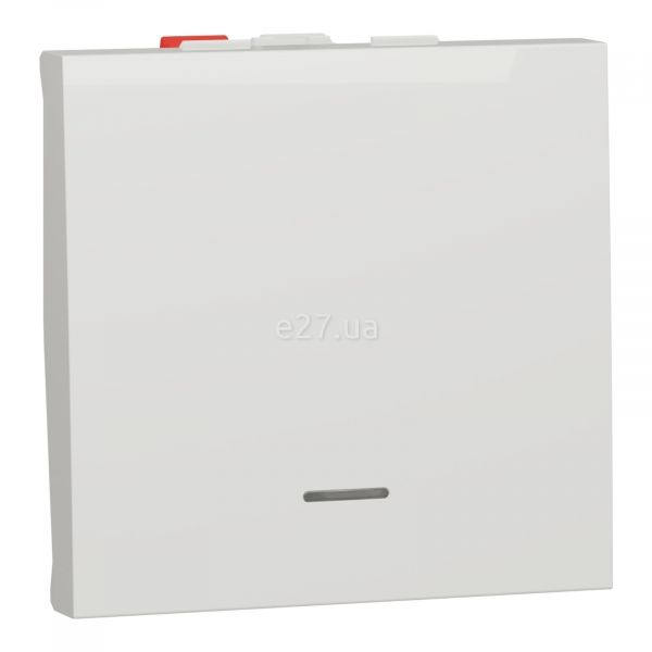 Перемикач прохідний 1-клавішний Schneider Electric NU320318S Unica New