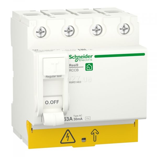 Вимикач диференціального струму, УЗО Schneider Electric R9R51463 Resi9