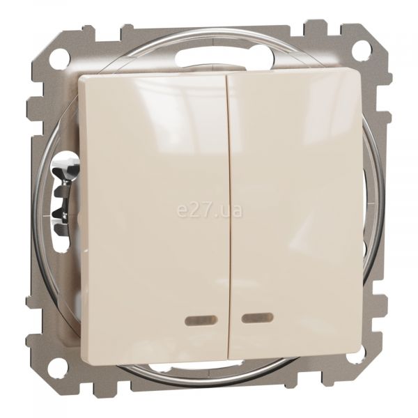 Вимикач 2-клавішний Schneider Electric SDD112105L Sedna Design