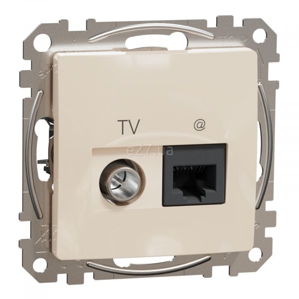 Розетка TV і RJ45 Schneider Electric SDD112469T Sedna Design