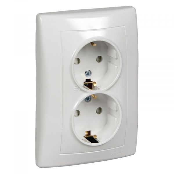 Розетка двойная 220В Schneider Electric SDN3000421 Sedna